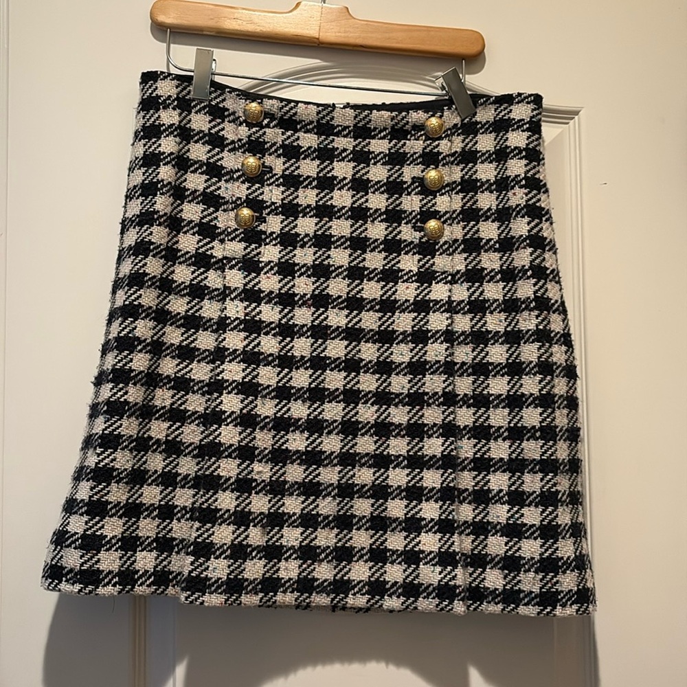 Talbots Wool Houndstooth Skirt